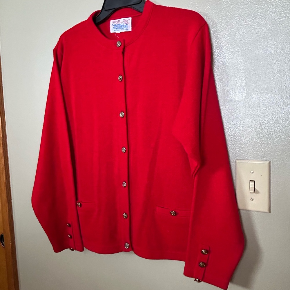 Vintage Red Lady Jacket/Cardigan
